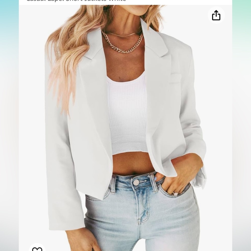 Women’s Casual White Blazer